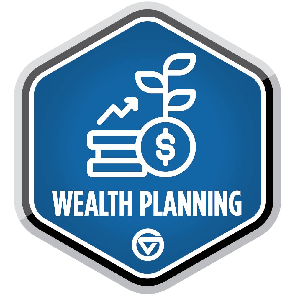 Wealth planning badge.